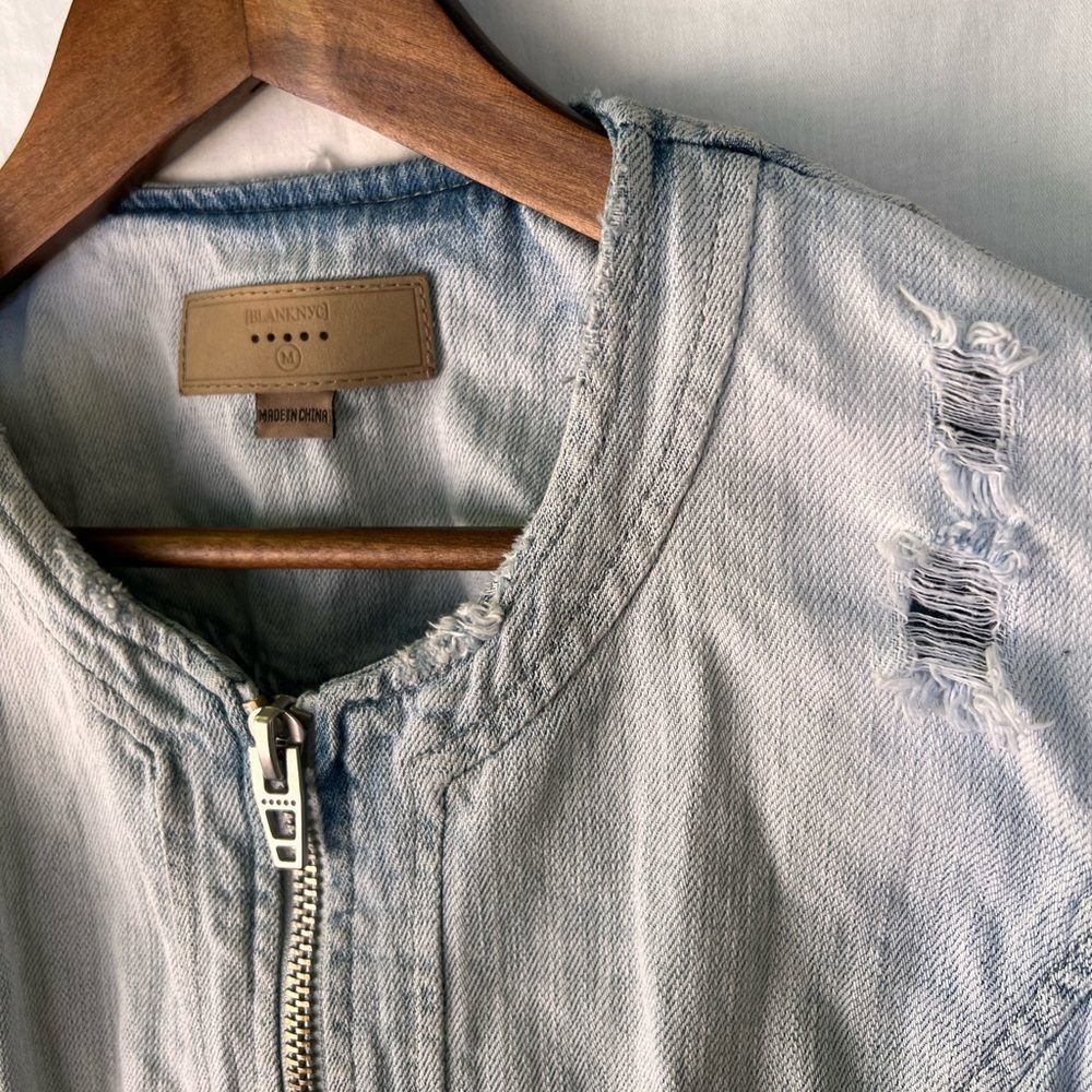Edgy Zipper Jean Jacket BlankNyc